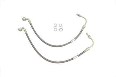 Stainless Steel Lower Brake Hose 16 inch - V-Twin Mfg.