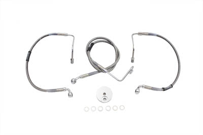 Stainless Steel Front Brake Hose 33-1/4 inch - V-Twin Mfg.