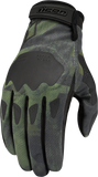 Open Box new  ICON Hooligan™ Battlescar Gloves - Green - Medium 3301-4124