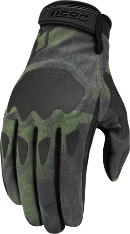 Open Box new  ICON Hooligan™ Battlescar Gloves - Green - Medium 3301-4124