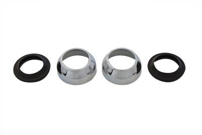 Chrome 39mm Fork Boot Cover Dust Shield Kit - V-Twin Mfg.