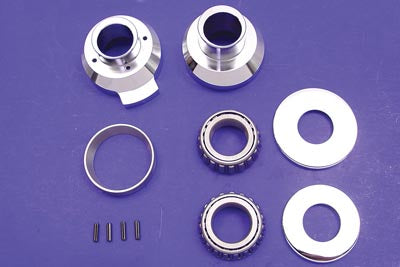 Raked Fork Neck Cup Kit Chrome - V-Twin Mfg.
