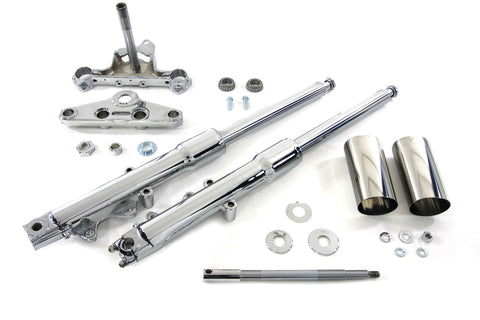 41mm Fork Assembly with Chrome Sliders Stock Length - V-Twin Mfg.