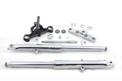 Fork Assembly with Chrome Sliders - V-Twin Mfg.