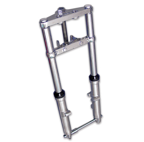 Fork Assembly with Chrome Sliders Stock Length - V-Twin Mfg.