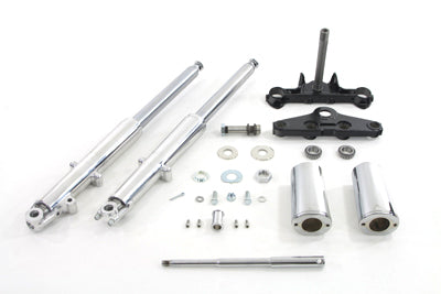 41mm Chrome Fork Assembly with Polished Sliders - V-Twin Mfg.