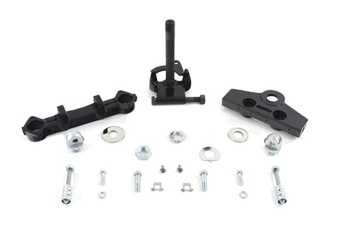 Black Adjustable Triple Tree Set - V-Twin Mfg.