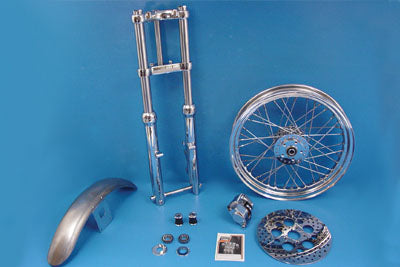 39mm Chrome Fork Assembly with 21 inch Wheel - V-Twin Mfg.