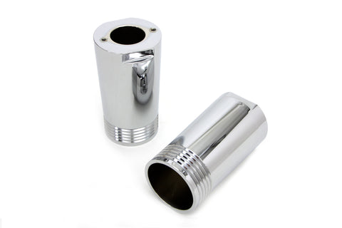 Chrome Fork Slider Cover Set Tapered Style - V-Twin Mfg.