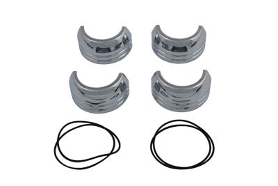 49mm Fork Boot Cover Set Chrome - V-Twin Mfg.