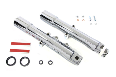 41mm Chrome Fork Slider Set - V-Twin Mfg.
