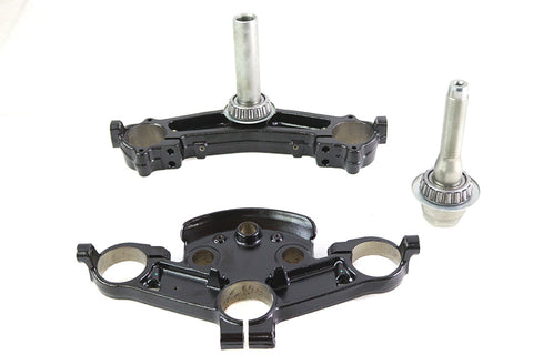 FLT 49mm Triple Tree Set Black - V-Twin Mfg.