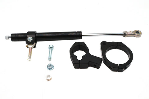 Black Fork Steering Damper Kit - V-Twin Mfg.