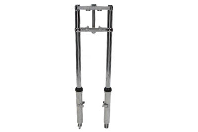 Fork Assembly with Polished Sliders 2 inch Over Stock - V-Twin Mfg.