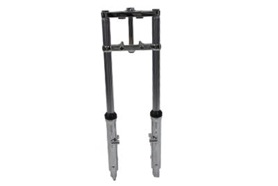 Fork Assembly with Chrome Sliders 12 inch Over Stock - V-Twin Mfg.