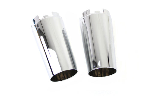Upper Fork Slider Cover Set Chrome - V-Twin Mfg.
