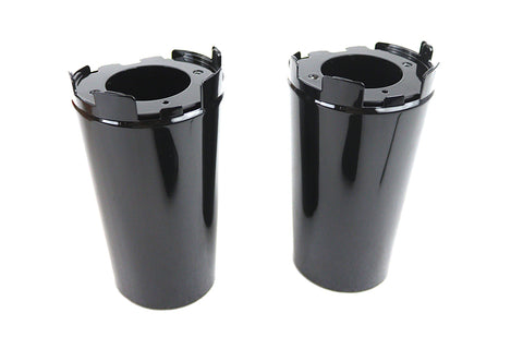 Upper Fork Slider Cover Set Gloss Black - V-Twin Mfg.