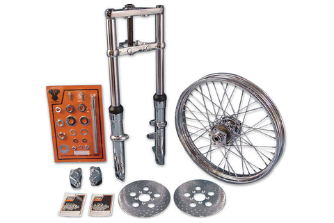 41mm Fork Assembly with Polished Sliders 21 inch Wheel Dual - V-Twin Mfg.