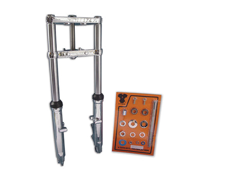 Fork Assembly with Chrome Sliders - V-Twin Mfg.