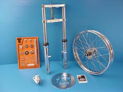 Fork Assembly with Chrome Sliders - V-Twin Mfg.