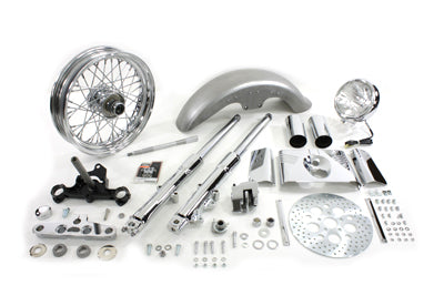 Fork Assembly with Chrome Sliders - V-Twin Mfg.