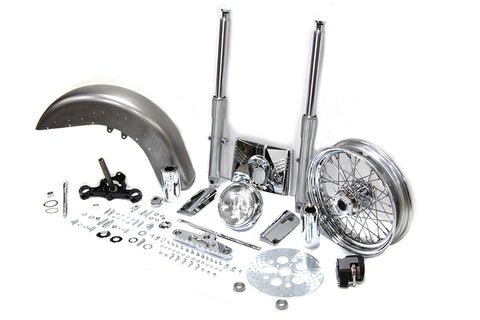 Fork Assembly with Polished Sliders - V-Twin Mfg.
