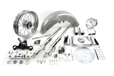 Fork Assembly with Chrome Sliders - V-Twin Mfg.