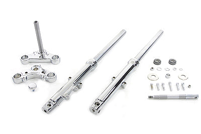 39mm Fork Assembly with Chrome Sliders Single Disc - V-Twin Mfg.