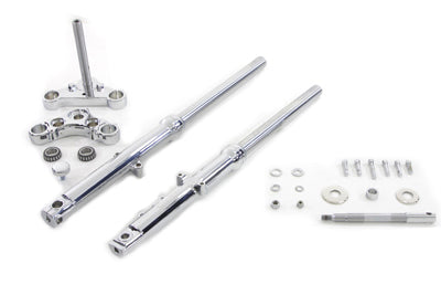 39mm Fork Assembly with Chrome Sliders Single Disc - V-Twin Mfg.