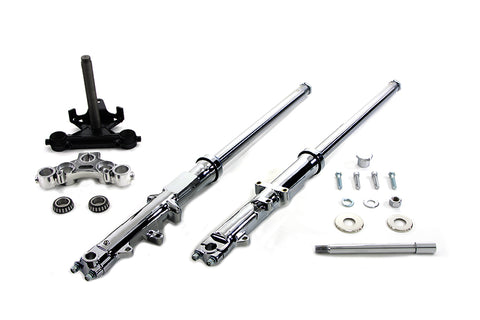35mm Fork Assembly with Chrome Sliders Dual Disc - V-Twin Mfg.