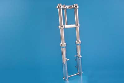39mm Fork Assembly with Chrome Sliders Single Disc - V-Twin Mfg.