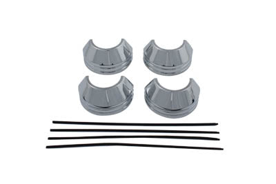 41mm Chrome Fork Boot Cover Set - V-Twin Mfg.
