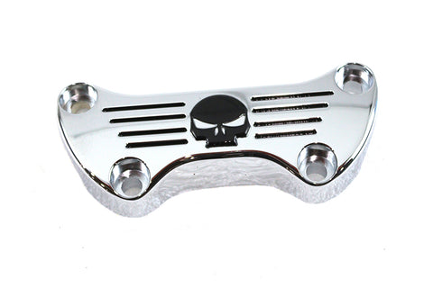 Skull Riser Top Clamp Chrome - V-Twin Mfg.