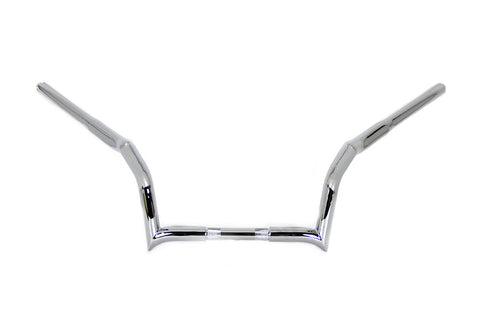 10 inch Z-Bar Handlebar without Indents Chrome - V-Twin Mfg.