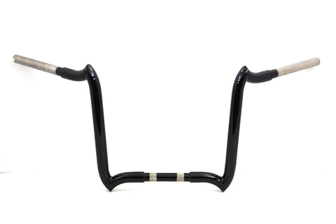 14 inch Z-Bar Handlebar without Indents Black - V-Twin Mfg.