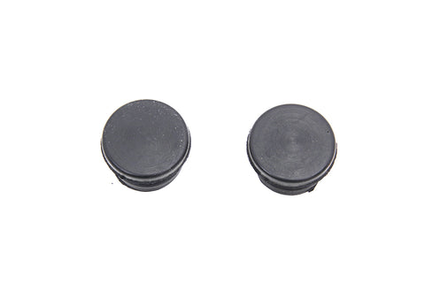 ChiZeled Handlebar Plugs Black Plastic - V-Twin Mfg.
