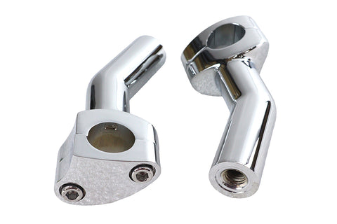 1 inch Pullback Riser Set Chrome - V-Twin Mfg.