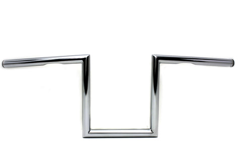 10 inch Z Handlebar with Indents Chrome - V-Twin Mfg.
