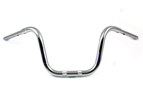 10 inch Mini Ape Hanger Handlebar with Indents Chrome - V-Twin Mfg.