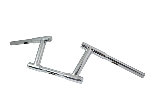 6 inch Z-Bar Racing Handlebar with Indents Chrome - V-Twin Mfg.