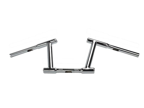 8 inch Z-Bar Racing Handlebar with Indents Chrome - V-Twin Mfg.