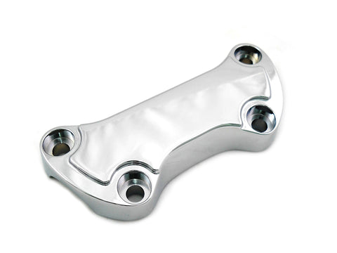 Chrome Smooth Handlebar Clamp Cover - V-Twin Mfg.