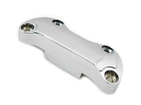 Chrome Smooth Handlebar Clamp Cover with Skirt - V-Twin Mfg.