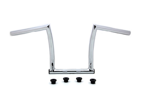 11 inch Chrome ChiZeled Z-Bar Handlebar with Indents - V-Twin Mfg.
