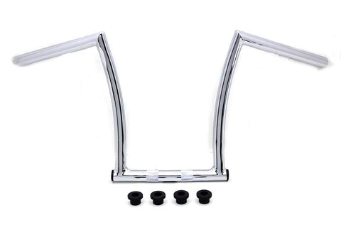17 inch Chrome ChiZeled Z-Bar Handlebar with Indents - V-Twin Mfg.