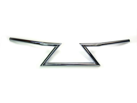 Chrome 6 inch Z Handlebars without Indents - V-Twin Mfg.