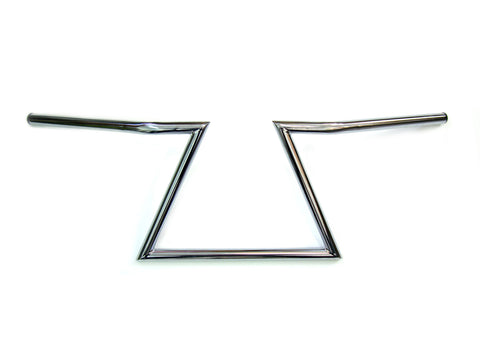 10 inch Z Handlebars Chrome without Indents - V-Twin Mfg.
