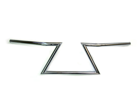 8 inch Z Handlebars Chrome without Indents - V-Twin Mfg.