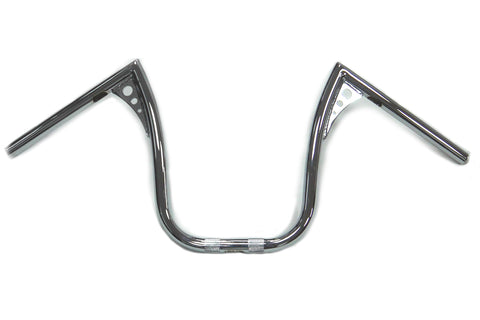 13 inch Chrome Z-Bar Handlebar with Wiring Slots - V-Twin Mfg.