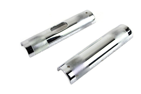 1-1/4 inch Handlebar Riser Adapter Sleeve Spacer Set Chrome - V-Twin Mfg.